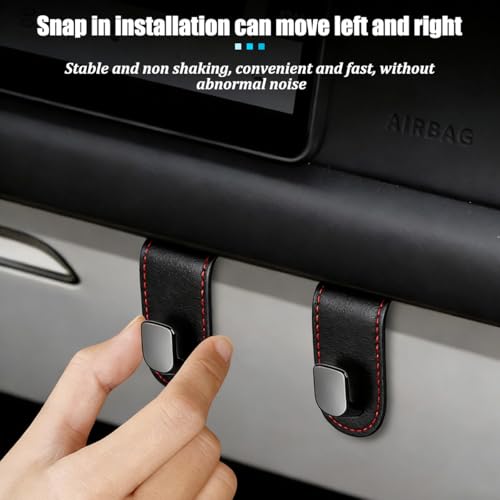 Car Co-Pilot Glovebox Hook, Dual Hook Passenger Seat Glovebox Hanger Organizer for Purse Handbag Umbrella, Automotive Interior Glove Box Hanging Storage Holder, Universal Fit (Black) - color: Black, size: Dual