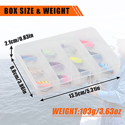 Fishing Spoons Lures for Trout, 12/24pcs Trout Spoons Set Single Hooks Hard Metal Fishing Jigging Bait Tackle Casting Spinner Bait for Crappie Bass Perch Panfish Pike, 1/5 oz - color: 24pcs---0.17oz
