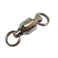 25/50pcs Ball Bearing Swivel Fishing Stainless Split Ring Fish Hooks Connectors for Saltwater 7LB-132LB - size: 1#-0.63"/11LB- 50PCS