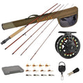 Aventik Extreme Fly Fishing Combo Kit 0/1/2/3/4/5/6 Weight Starter Fly Fishing Rod and Reel Kit Outfit with One Travel Case - style: 9'0'' Lw5/6 Fly Rod Kit With Extra T1