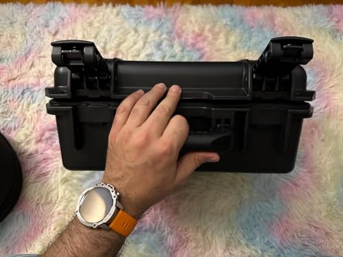 MEIJIA Premium Waterproof Hard Camera Case,Hard Case with customizable fit foam,Full Protection with Light&Convenient Design,Elegant Black (16.19"x12.69"x6.62") - size: 16.19"x12.69"x6.62"