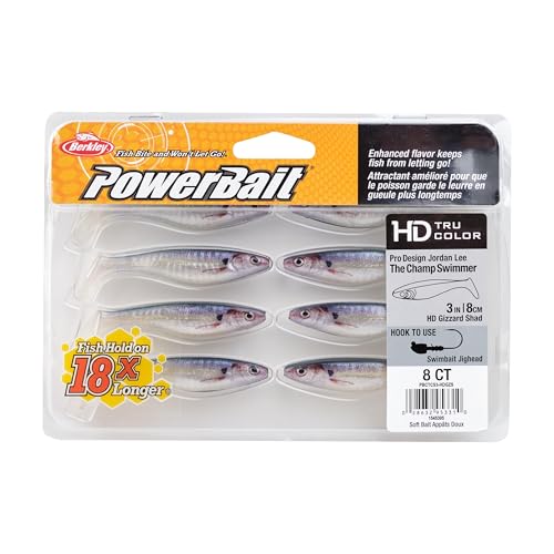 Berkley PowerBait The Champ Swimmer Fishing Soft Bait - color: HD Gizzard Shad, size: 3"
