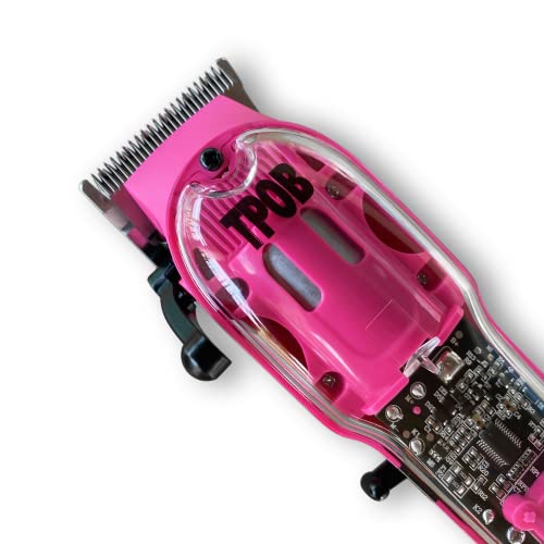TPOB Slime 2 Candy Edition Barber Hair Clippers for Men 6800 RPM with Matte Pink Case and Taper Blade - color: Candy