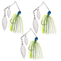 Reaction Tackle Spinner Bait, Compact Profile Fishing Lure with Flash and Vibration for Bass, Trout, Pike, Salmon and Walleye (3-Pack) - color: Charming Shad, size: 1/4 Oz