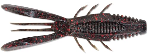 CrushCity Bronco Bug Soft Plastic Bass Lure, Dual-Action Creature Bait with Hinged Arms & Subtle Leg Movement - color: California Craw, size: 4"