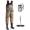 Trudave Chest Waders, 4.5mm Waterproof Neoprene Hunting Wader for Men & Women with 600G Insulated Boots - color: 11, style: Real Reed