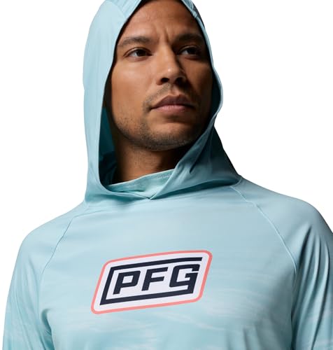 Columbia Men's Pfg Super Terminal Tackle Vent Hoodie - color: Marine Light Currents Fade, size: Small