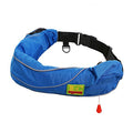 Top Safety Life Belt Pack with Whistle - Auto Inflatable Slim Waist Belt Life Vest Preserver PFD for Boating Fishing Sailing Kayaking Surfing Paddling Rafting Swimming - Adjustable Life Saving Vest - color: Blue