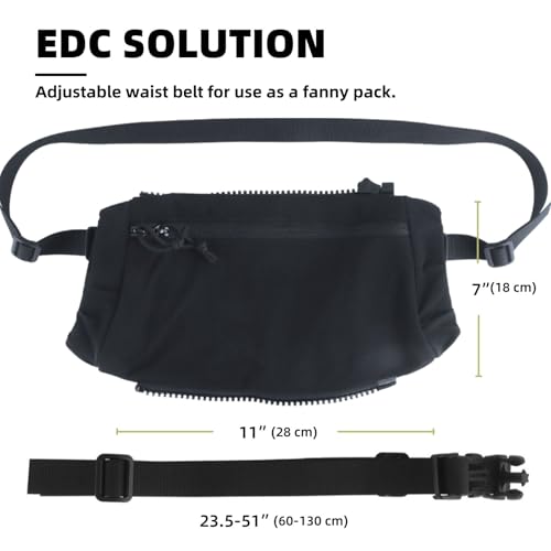 2 in 1 Handwarmer & Tactical Drop Pouch/Waist Bag. Plate Carrier Vest Chest Rig Hook Loop Dangler or 26-52 in Buckle Strap EDC Fanny Pack, Muff for Winter Outdoor/Camping/Hunting/Football/Fishing - color: CB