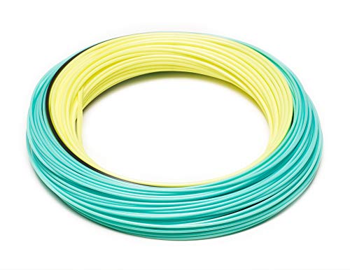 RIO Products Elite Bonefish Fly Fishing Line, Floating Salwater Fly Line for Flats Fishing, Designed with A Long Head and Back Taper for Precise Presentations to Spooky Fish - color: Yellow/Black/Aqua, size: 8wt