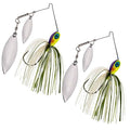 Reaction Tackle Tungsten Spinner Bait Spinnerbait - Double Willow Blade Bass Fishing Lure - Compact Profile Heavy Casting 97% Tungsten (2-Pack) - color: Sunrise, size: 3/8 Oz