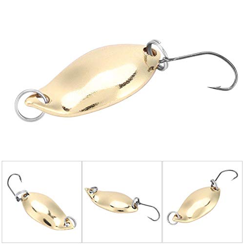 10Pcs/lot Fishing Lures Kits Wobbler Baits Spoon- Artificial Baits Sequins Bait Fishing Lures Baits Fishing Hard Lures Accessory(Gold-2.5g)