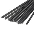 MECCANIXITY 20pcs 8 Inch Plastic Welding Rods PP Welding Strips Welder Rods for Car Bumper, Kayak Repair, Plastic Welder, Black