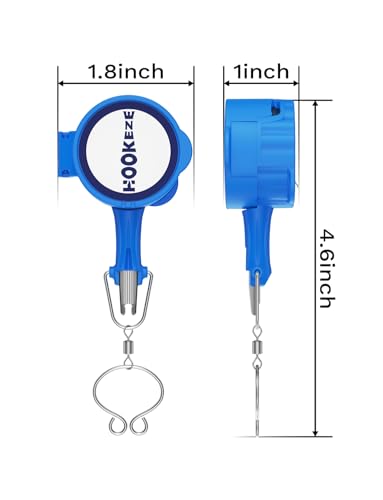 HOOK-EZE 4-in-1 Fishing Knot Tying Tool, Treble Hook Covers Keeps Lures Safe, Hook Sharpener, Lure Wraps for Fishing Rod, Fishing Line Cutter Accessories Gifts for Anglers Fishermen