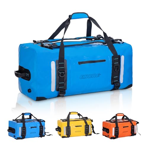 ESONE Dry Bags Waterproof Backpack for Men/Women Dry Bags for Kayaking Waterproof Backpack for Travel Dry Bag Backpack Waterproof Duffel Bag Applicable Boating Camping Paddle Board Surfing（60L） - color: Blue, size: 60L