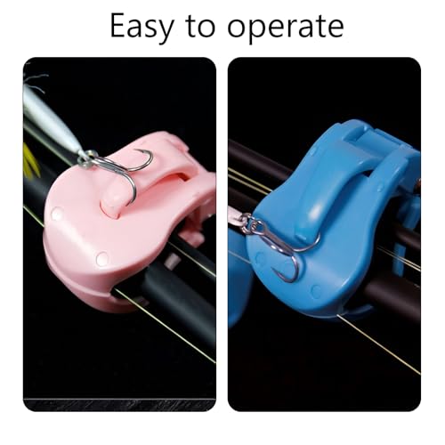 8-Piece Multifunctional Telescopic Rod Clip | Auto Fixed Fishing Pole Holder with Elastic Strap for Various Size Poles