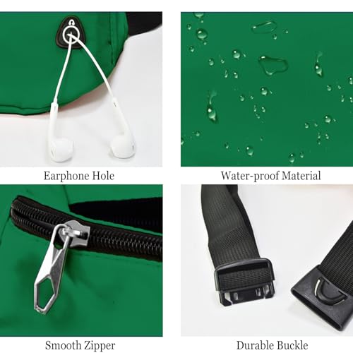 Fanny Pack for Women Men,Crossbody Fanny Pack Water Resistant Sports Waist Bag Pack, Belt Bag for Travel Hiking Running - color: 1pack-grassgreen