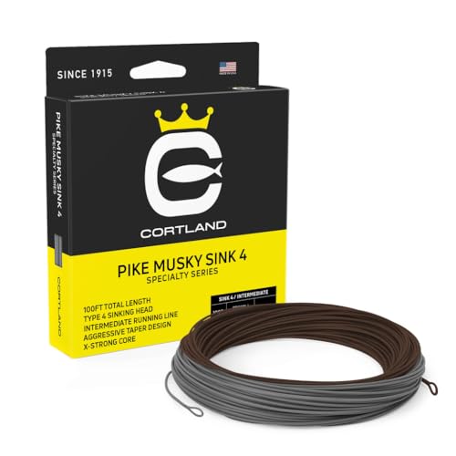 Cortland Specialty Pike Musky Sink 4 Fly Line, Brown/Gray - size: WF12+S/I