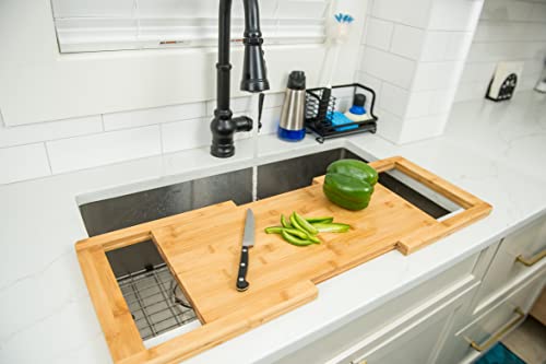 Bamboo Expandable Over The Sink Cutting Board - style: Over-the-Sink Expandable
