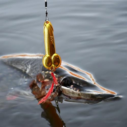Topwater Fishing Lures Bait Kit, Mixed Size (5g/10g/15g/20g) Bass Fishing Lure with Custom Made Trebles Hooks, Silver/Gold/Green/Red/Red Copper Mixed Colours - color: 20g