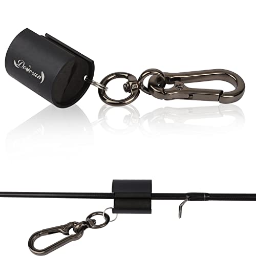 Dovesun Creek Rod Clips Wearable Fishing Rod Holder Clip Fly Fishing Pole Accessories 1PCS & 2PCS - color: Cylindrical-Black-1PCS