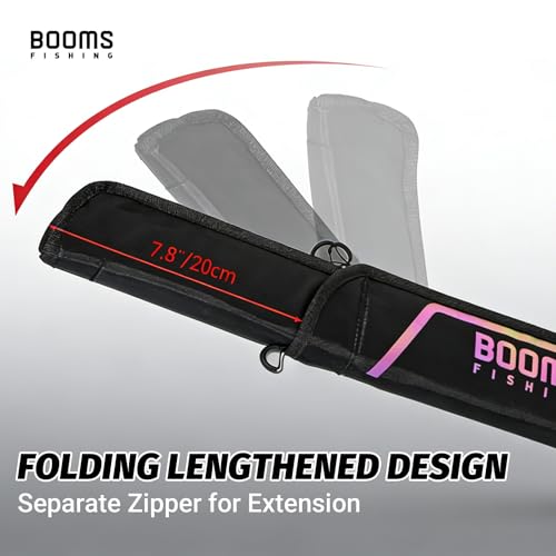Booms Fishing PB3 5.4ft~6ft Fishing Rod Case, Portable Folded Fishing Pole Case with Two-Way Zippers, 0.6ft Extended Design Fishing Rod Bag, Fit for 2~3 Fishing Poles, 64"~72" - color: PB3: For Fishing Poles Only, size: Length: 5.4ft~6ft / 64"~72"
