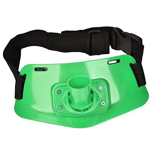 90?? Adjustable Fishing Waist Belts Rod Pole Holder Fighting Fish Tackle - color: Green