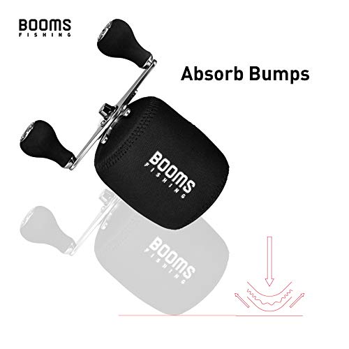 Booms Fishing RC1 Neoprene Reel Cover, Round Baitcasting Reels Cover, Fit for 50 100 200 300 400 800 1000 2000 3000 4000~10000 Conventional Reels, S/M/L/XL Size - size: S (3.1" W x 2.7" D)