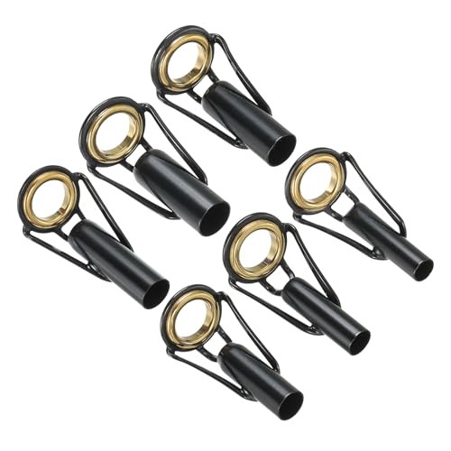 PATIKIL Fishing Rod Tip Repair Kit Stainless Steel Pole Ring Guide Replacement for Saltwater Freshwater Fishing - color: Golden, size: 4-6.5mm