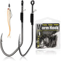 Dovesun Weedless Worm Hooks Wacky Rig Hooks Texas Rig Hooks 30PCS Professional V Bass Fishing Hooks for Freshwater Saltwater 1/0 2/0 3/0 - size: 3/0 * 30PCS, style: Professional "V" Hook With Baitkeeper
