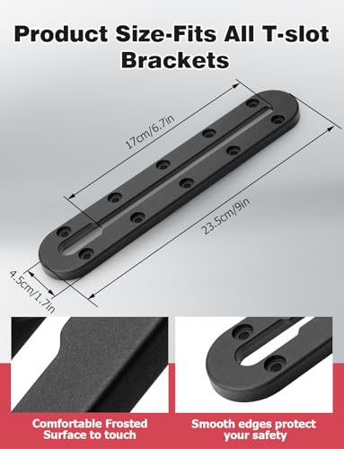 Mellbree Kayak Track, 9Inch Kayak Rail Mount Kayak Low Profile Track for Fishing Rod Holder, Fish Finder, Cup Holder, Anchor Cleats, 3Pack - size: 9 inch - 3pcs