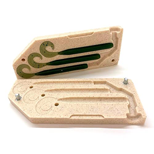 Smedioks Premium Soft Plastiс Mold Lure Making Injection Molds Fishing Lures 3 Cavity Yamamoto Stretch 40 Grub