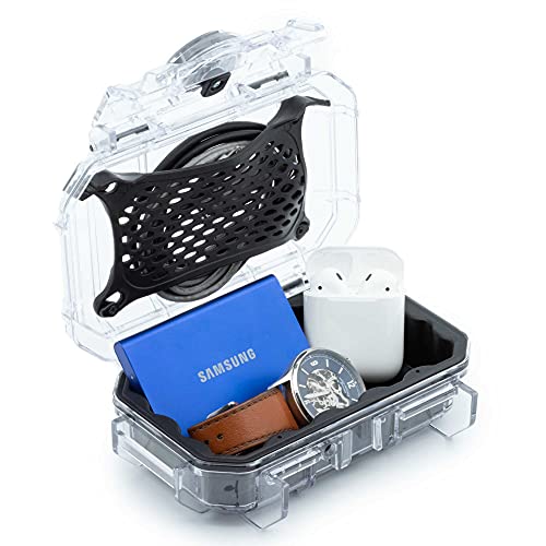 Evergreen 52 Waterproof Dry Box Protective Case - Travel Safe/Mil Spec/USA Made - for Cameras, Camping, Fishing, Hiking, Traveling, Water Sports, Knives, Survival (Clear) - color: Clear