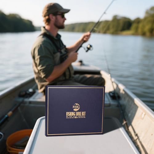 104PCS Fishing Lures Kit, Fishing Gear & Accessories with Premium Gift Box | Glide Bait , Hooks,Weights, Fish Hook Remover,Hard & Soft Baits for Bass Trout Pike Salmon for Dad - style: 6a
