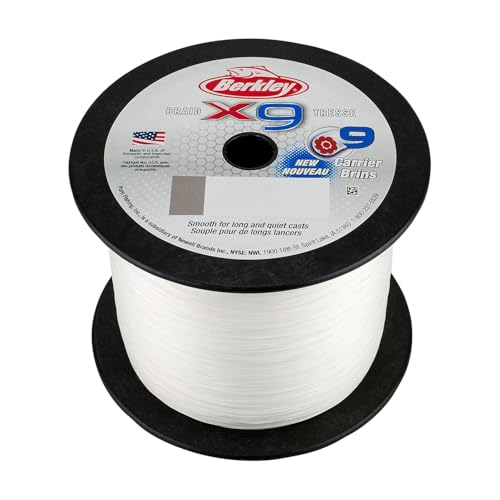 Berkley x9 Braid Fishing Line - color: Crystal, size: 2188yd, style: 20lb Test