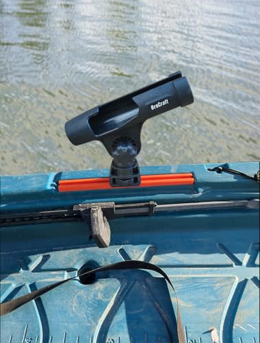 Brocraft Kayak Track Mount Fly Rod Holder with 360 Rotation and Adjustable Height