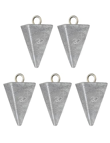 BLUEWING Pyramid Sinkers Lead Fishing Weights 1oz,2oz,3oz,5oz,8oz,10oz,12oz,16oz,32oz for Saltwater - style: #18 32oz, 3 Pack