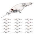 20pcs/25pcs Fishing Blanks Lures Kit Fishing Topwater Unpainted Swimbait Unpainted Crankbaits Hard Baits DIY Lure for Bass Salmon Trout Saltwater and Freshwater - color: 20PCS 4.13″/0.45oz
