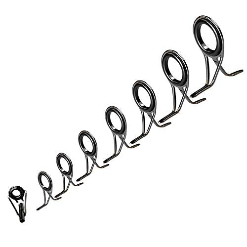 QualyQualy Fishing Rod Repair Kit - Tip Guide Replacement - Stainless Steel Ceramic Ring - 6pcs/7pcs/30pcs - color: C - Rod Guides 7pcs