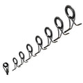 QualyQualy Fishing Rod Repair Kit - Tip Guide Replacement - Stainless Steel Ceramic Ring - 6pcs/7pcs/30pcs - color: C - Rod Guides 7pcs