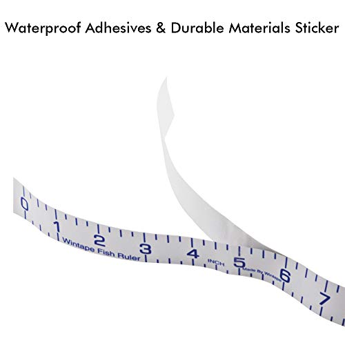 Adhesive Fish Ruler - 40 Inch Fishing Measuring Tape - Fish Measuring Tape | for Fishing Boat, Kayak, Cooler, Workbench - Waterproof Fish Measuring Sticker