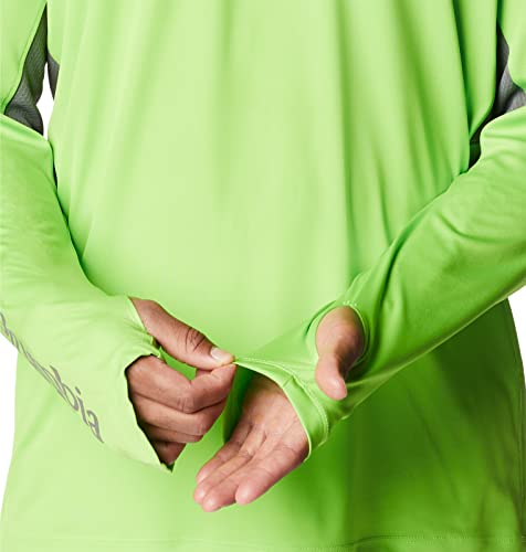 Columbia Men's Terminal Tackle Vent Long Sleeve - color: Green Mamba/City Grey, size: X-Large