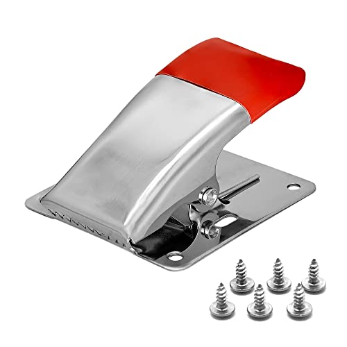 SAMSFX Fish Cleaning Board Tools Fillet Clamp w/Screws Deep-Jaw Fish Tail Clip Board for Scaling Table Bait (Fish Clamps with Red Grip) - color: Fish Clamps with Red Grip