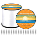 Aboda Clear Fishing Line 0.2-1 mm, Strong Invisible Nylon Fishing Wire 8-100 lb Test Includes Crimp Sleeves, Clear String for Hanging Decorations Balloons Garlands Beading Crafts & Jewelry - size: 0.8 mm, 656 ft, 80lb