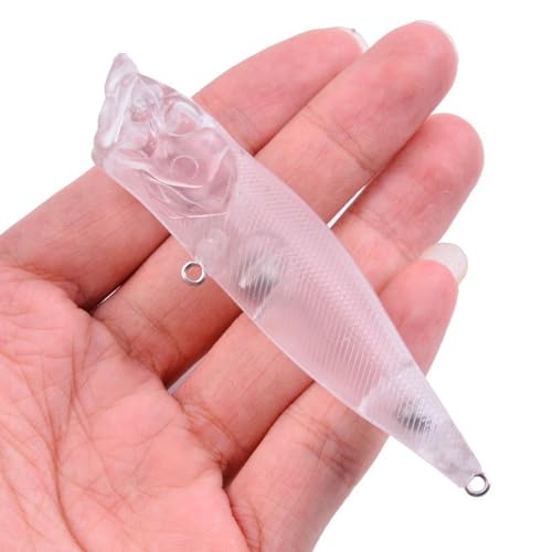 20pcs/25pcs Fishing Blanks Lures Kit Fishing Topwater Unpainted Swimbait Unpainted Crankbaits Hard Baits DIY Lure for Bass Salmon Trout Saltwater and Freshwater - color: 25PCS 3.54″/0.38oz