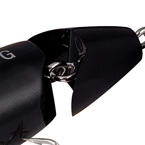 Arbogast Jitterbug Topwater Bass Fishing Lure - Excellent for Night Fishing - color: Black, size: 3 1/2", 5/8 oz