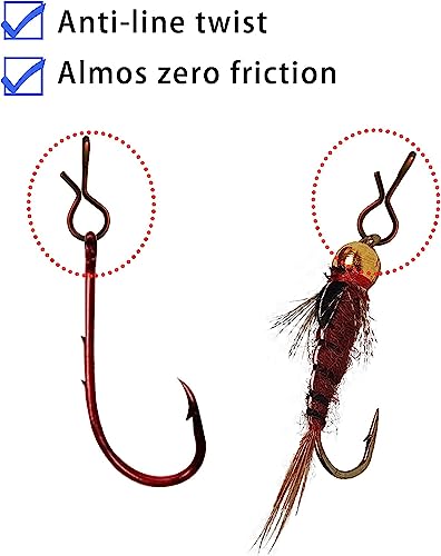 Eupheng Quick Change Fly Fishing Snaps Stainless Steel, Fishing swivels, Fast Easy & Secure, Hook Snaps for Flies, Jigs, Lures, Great Value Pack - size: 50pcs 0.32inch, style: Fly Fishing Snaps