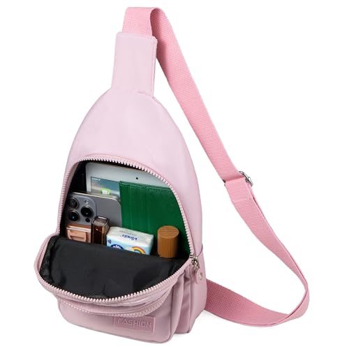 Banelu Small Sling Backpack Crossbody Bags for Women, Small Sling Bag Cross Body Bag Fanny Packs Crossbody Purses - Pink - color: E Pink