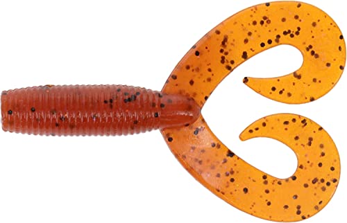 Yamamoto Custom Baits Double Tail Grub Soft Plastic Bait, 20-Pack, Bass Fishing Soft Plastic Lure, Multiple Sizes & Colors - color: FIRE CRAW, size: 5"