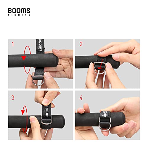 Booms Fishing T02 Fishing Pole Tether, Kayak Paddle Leash, Paddle Board Fishing Accessories, Heavy Duty Fishing Lanyard for Fishing Tools/Rods/Paddles - color: Multicolor with 7.1" RB1 Belt, 3pcs